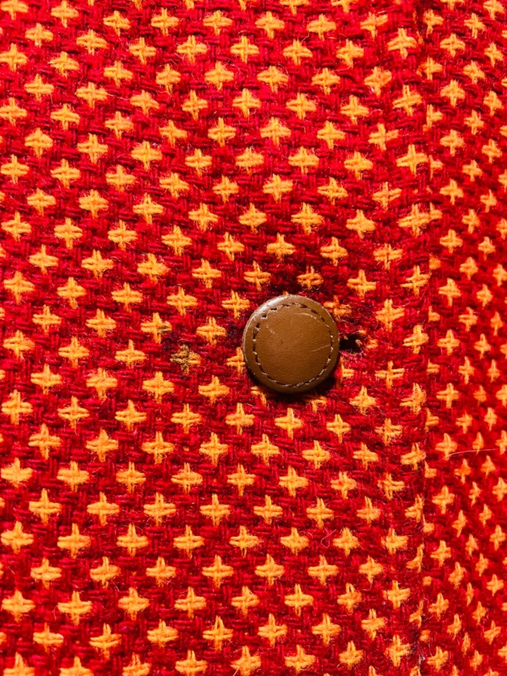 French Connection Red Patterned Button-Up Jacket - Picture 9 of 9